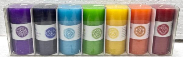 Chakra Pillar Candle gift Pack of 7