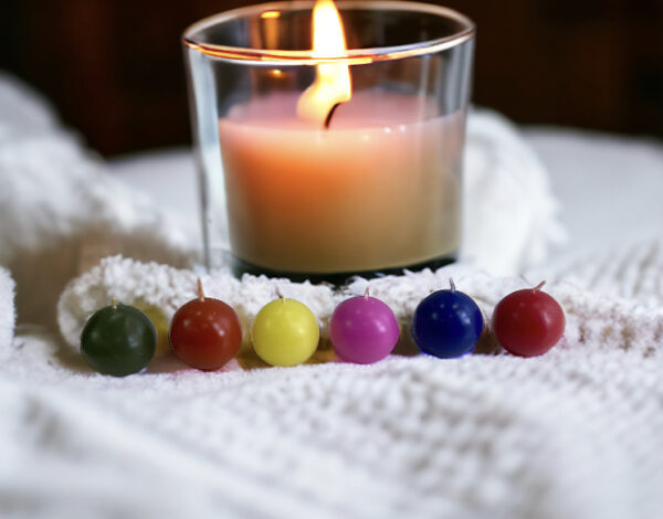 Colourful Balls Candle Set of 12